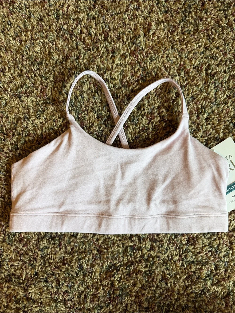 Athleta Pale Pink Crisscross Back Bralette